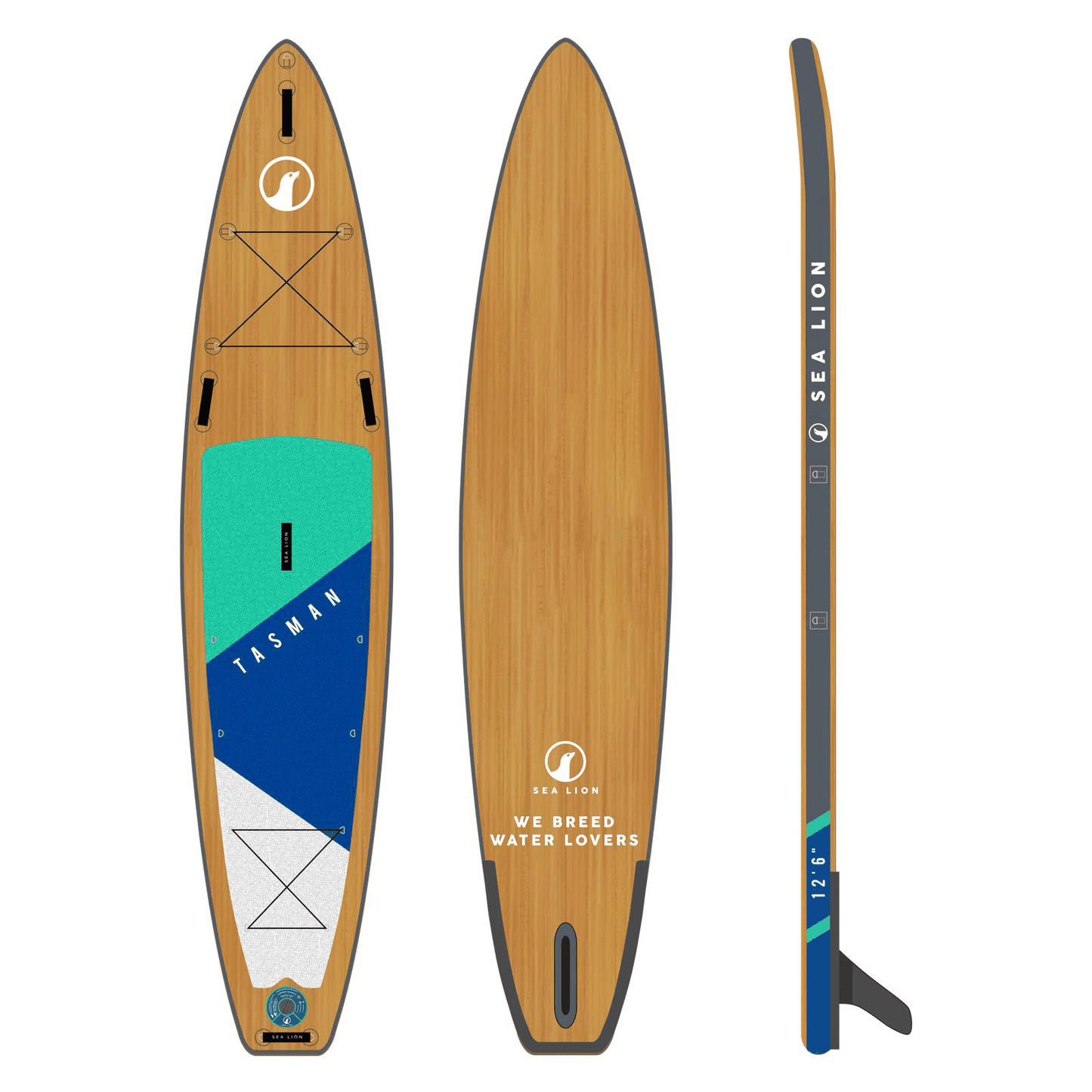 12'6" Tasman - Inflatable SUP Board + 3 Piece Paddle